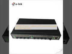 8x1000M SFP ports + 1x1000M SFP/TP port (Combo) uplink Managed Fiber Switch