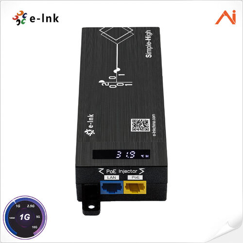 Latest company news about E-link LNK-AIPSE301M: World's First AI Smart PoE Injector with LED Display — 30W/60W/90W PoE++ Solutions
