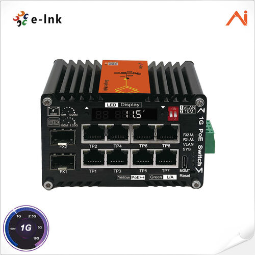 Latest company news about E-link LNK-AIMC204GMP90: 4-Port 90W PoE++ AI Smart Managed Industrial Switch with Solar Voltage Booster