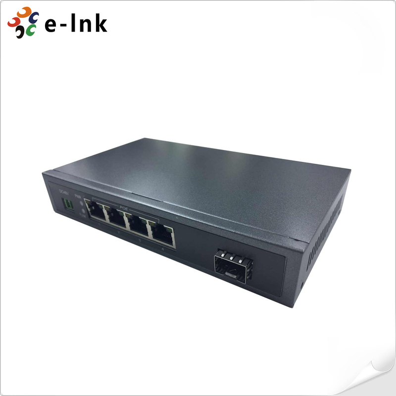 48V PoE Switch 10/100/1000M Gigabit Fiber To Copper 