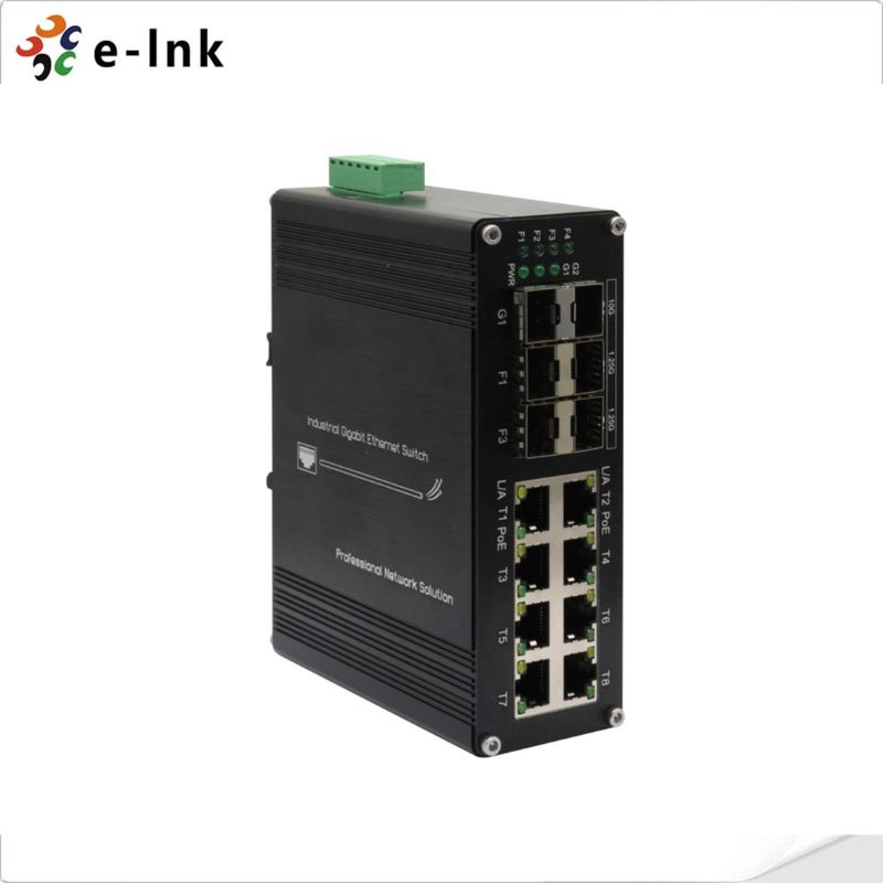 Industrial Hardened Switch 8 Port 10 100 1000T + 4 Port 1G SFP