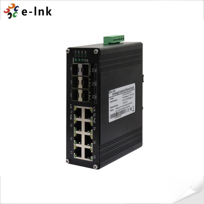 Industrial Hardened Switch 8 Port 10 100 1000T + 4 Port 1G SFP