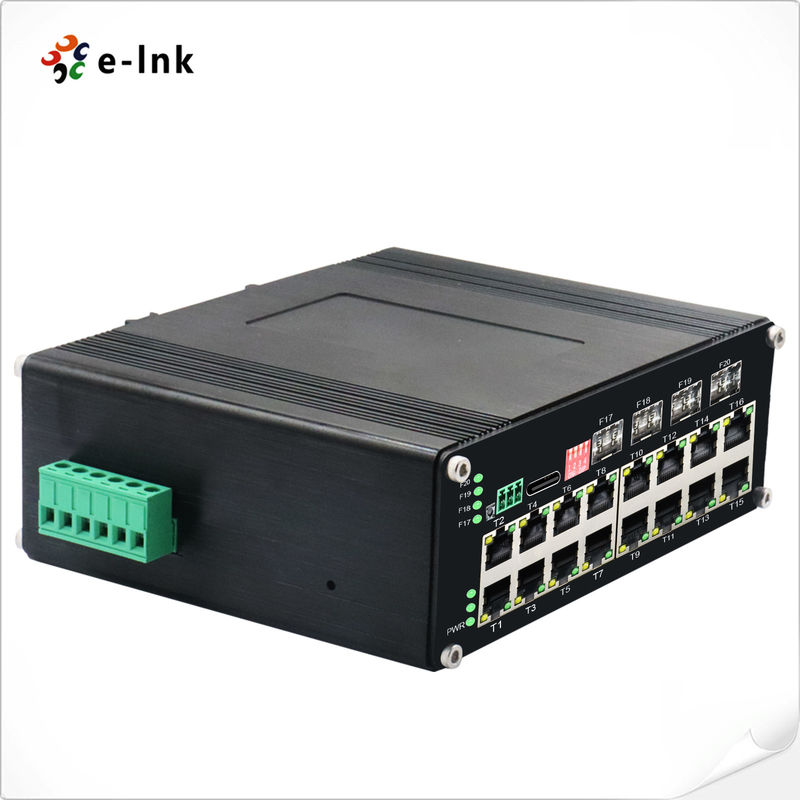 Ethernet Switch Industrial L2 12Mbits 16 Port + 4 Port 1000X SFP Managed