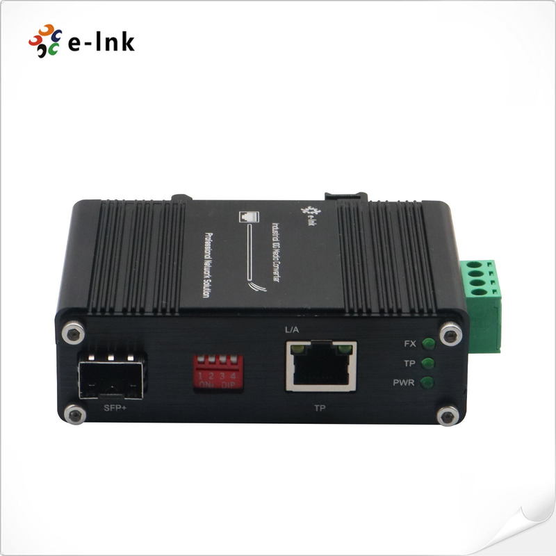 Mini Industrial Media Converter 12~48VDC Terminal Block Power Input ...