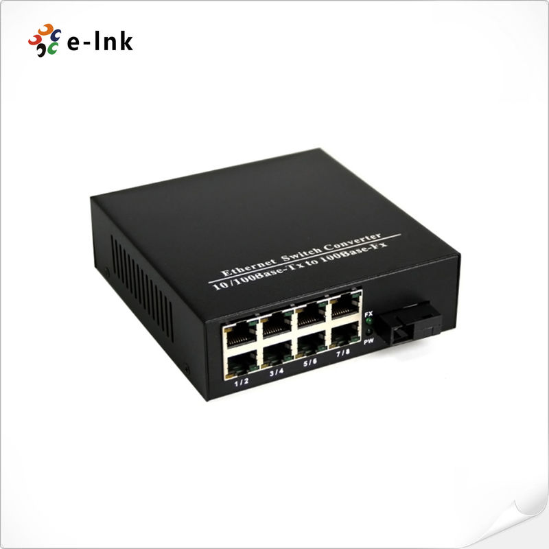 8 Port Fiber Ethernet Switch Ethernet To Fo Converter 850nm