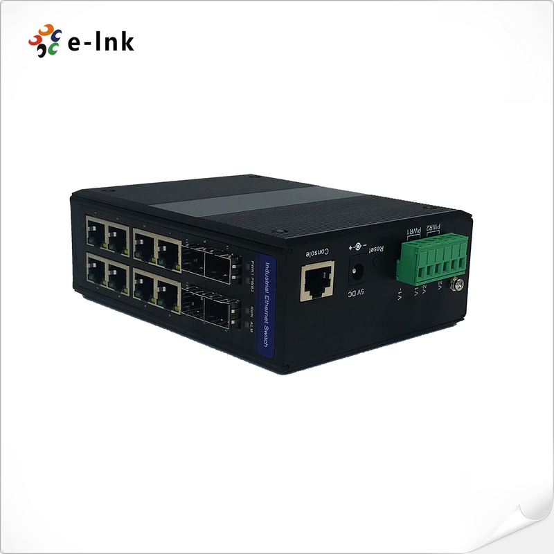 OEM Manageable Gigabit Din Rail Switch 24vdc 8 Port RJ45