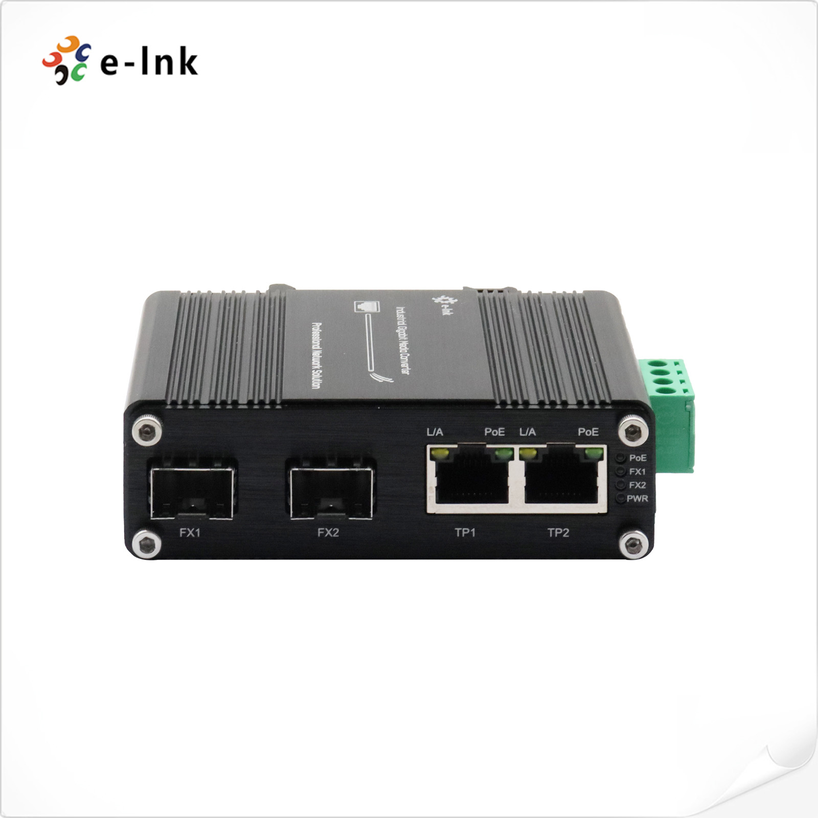Industrial Gigabit PoE Switch 2Port 10/100/1000T 802.3at To 2Port 100