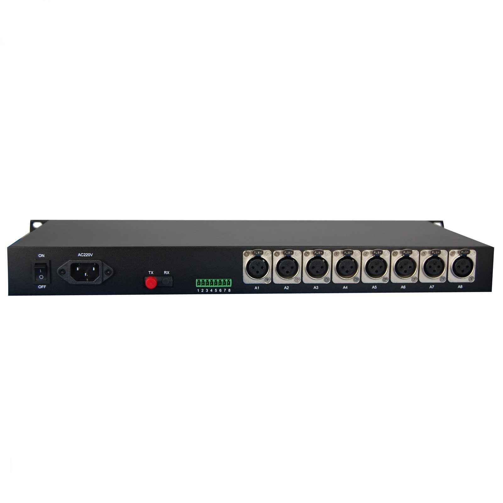 balanced XLR interface AudioVideo Fiber Converter Multiplexer