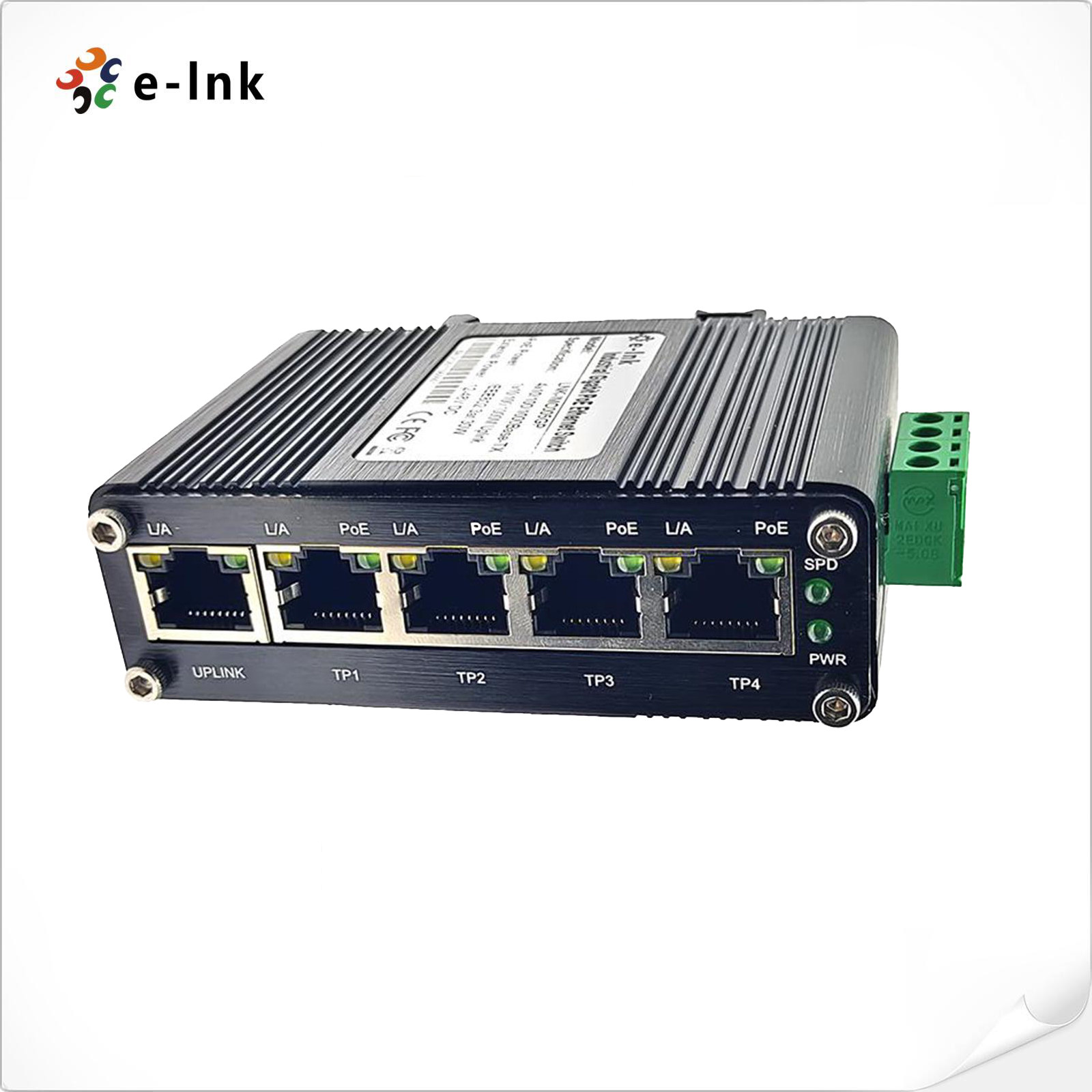 12v 802.3af Passive Industrial PoE Switch Unmanaged Gigabit Network