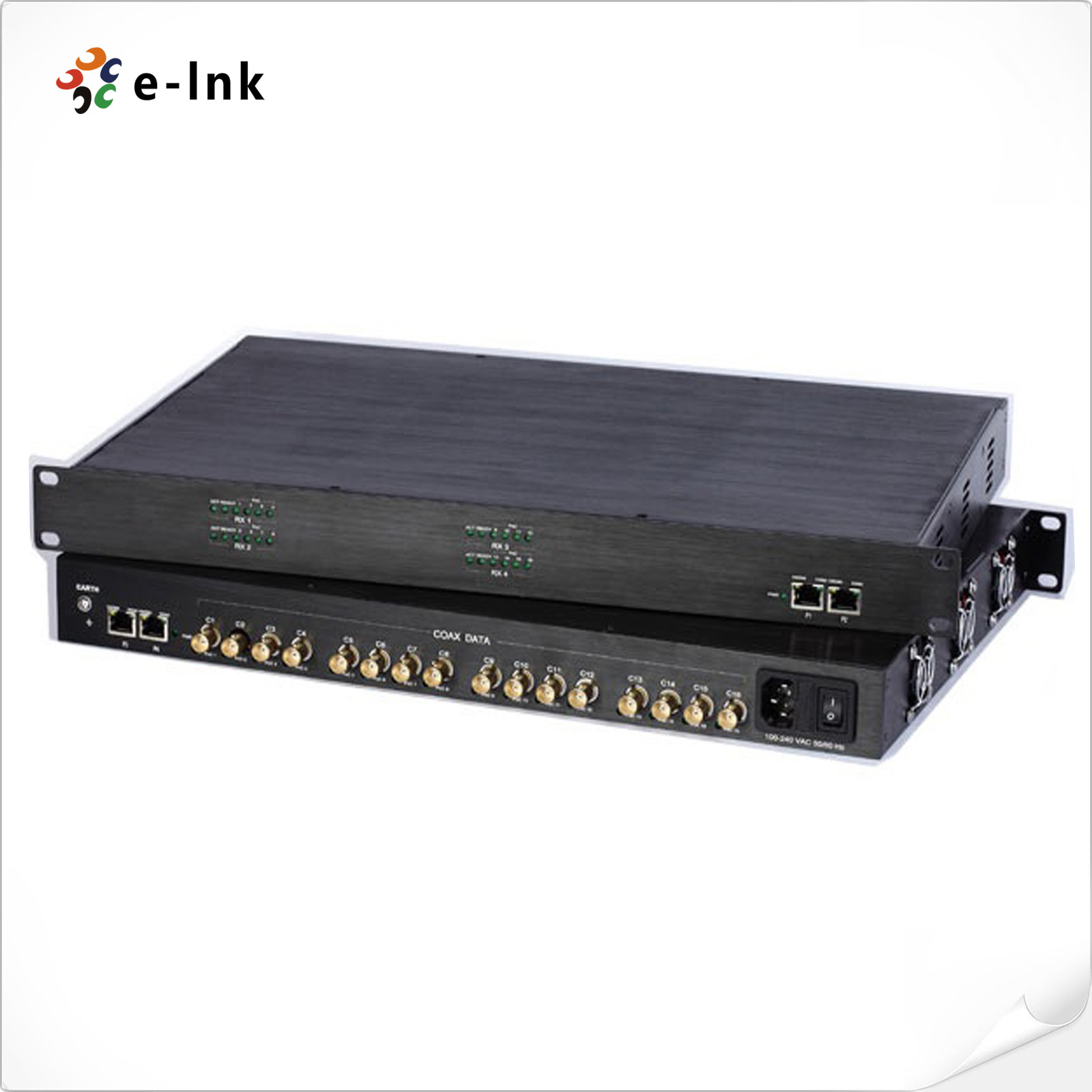 16 Port To 4 Port Coaxial Extender Coax Poe Extender 1000BaseTX