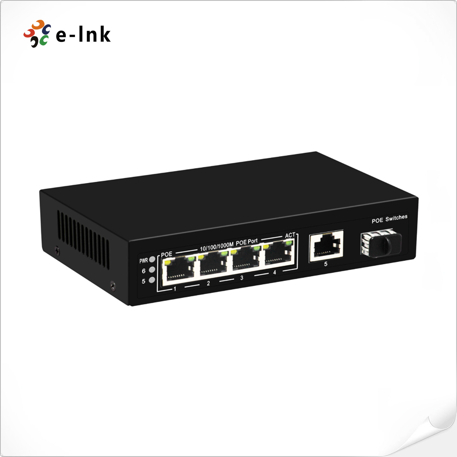 4 Port PoE Power Over Gigabit Switch TP/SFP Uplink network