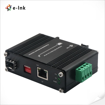 DIN Rail Fiber Media Converter With 4 Digit DIP Switch Function