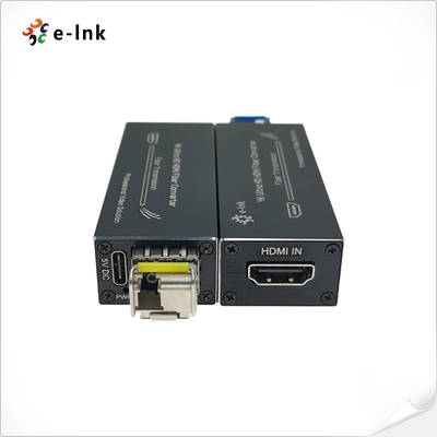 HDMI Fiber Extender Micro Mini 4K 80km HDCP 1.2 USB-C
