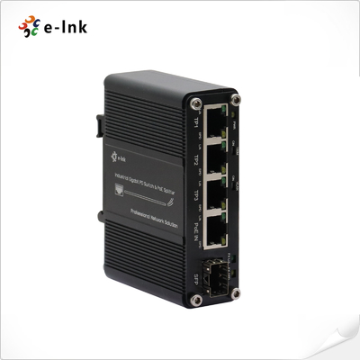 Mini Industrial Ethernet Switch 3 Port 10/100/1000T To 1-Port 100/1000X SFP PD with PoE Splitter Function