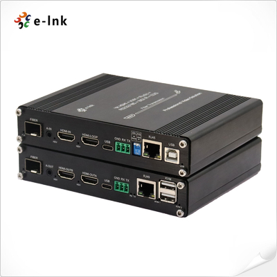 4K 60Hz HDMI KVM Fiber Extender with 10/100M Ethernet & RS232 / RS485 & IR