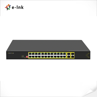 L2+ Managed Rack mount 24-Port 10/100/1000T + 4-Port 1000X SFP Ethernet Switch