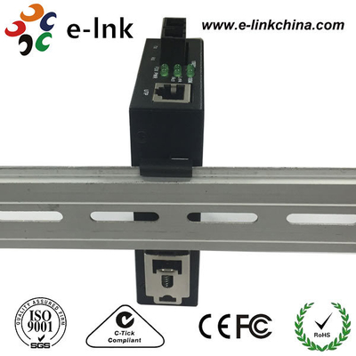 DIN-Rail 10/100/1000Base-TX to 1000Base-X Ethernet Media Converter