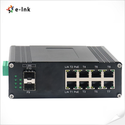 Industrial L2+ 8-Port 10/100/1000T 802.3at PoE + 2-Port 1000X SFP Managed Ethernet Switch