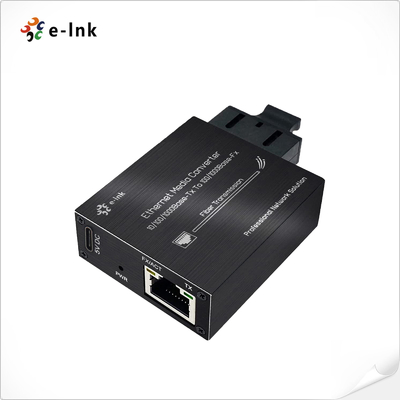 Micro type 10/100/1000Base-Tx to 100/1000Base-Fx Ethernet Media Converter