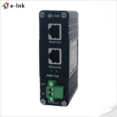 12~48V DC Power Input Industrial Gigabit 60W PoE Injector