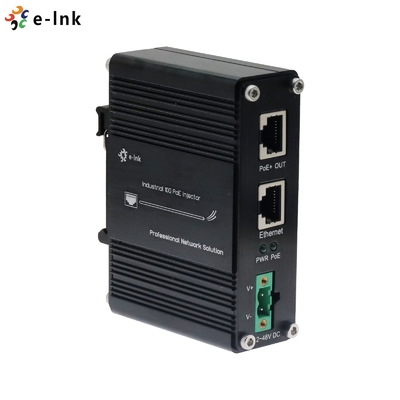 12~48V DC Power Input Industrial 10G PoE+ Injector