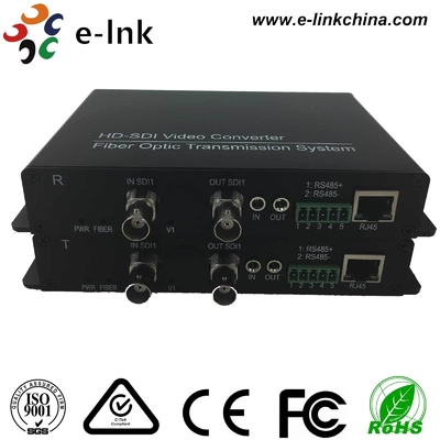 SD/HD/3G-SDI + RS485/RS422/RS232 Data + 10/100M Ethernet  over Fiber Converter