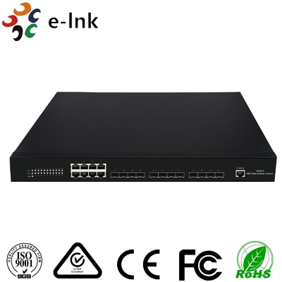 12 10G SFP+ Fiber ports + 8 10/100/1000M Copper RJ45 ports Managed Ethernet Fiber Switch