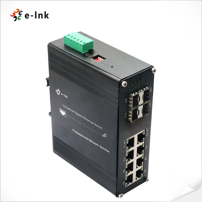 Industrial L2+ 8-Port 10/100/1000T + 4-Port 1000X SFP Managed Ethernet Switch