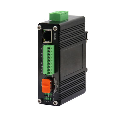 Mini Industrial Fiber Media Converter with 10/100Base-T to 100Base-X SFP and 1Ch RS232/RS485/RS422 for Network Connections fiber media converter