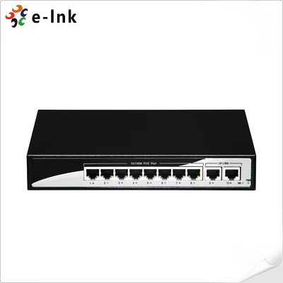 8-port 10/100BASE-T PoE and 2-port 100BASE-T Uplink Ethernet Switch