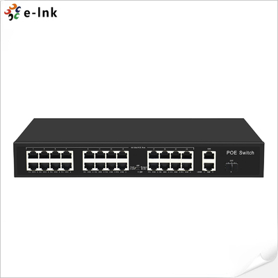 16*10/100M PoE + 2*10/100/1000M Uplink RJ45 + 1*1000M Uplink SFP Ethernet Switch