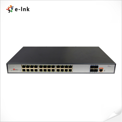 L3 Managed PoE Switch: 24-Port 10/100/1000Base-T PoE+ with 4x10G SFP+ ports
