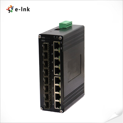 Industrial L2+ 8-Port 10/100/1000T 802.3at PoE + 8-Port 1000X SFP Managed Ethernet Switch