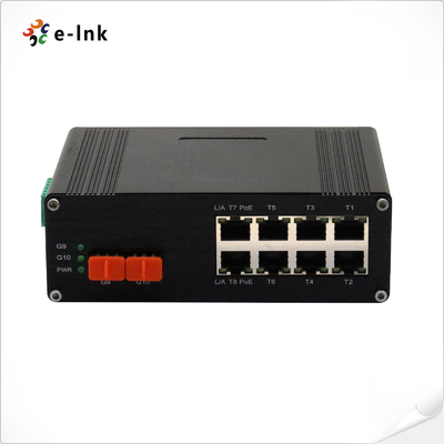 Industrial 8-Port 10/100/1000M/2.5G 802.3bt PoE + 2-Port 10G SFP+ Ethernet Switch