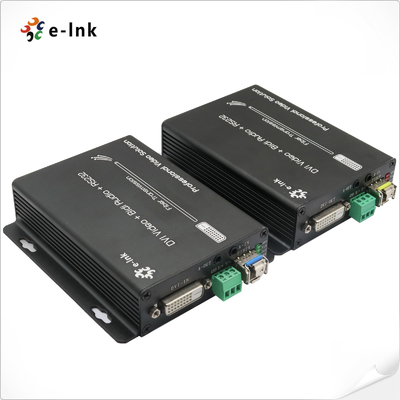 DVI + 1Ch Bidirectional Stereo Audio + 1Ch RS232 over Fiber Optic Extender