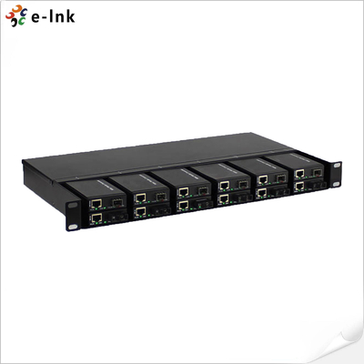 1U 12 Slots Mini Fiber Media Converter Rack