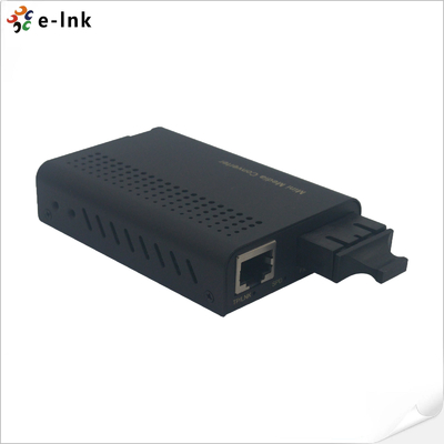 Mini 10/100/1000Base-TX to 1000Base-FX Fiber Media Converter