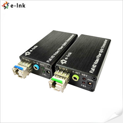 Mini-type DVI Fiber Optic Extender with external stereo Support 1920*1200 1080P@60Hz