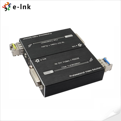 Mini 4K DVI Fiber Optic Extender with RS232