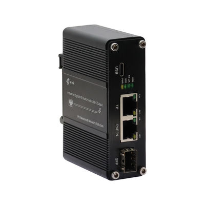 quality Industrial Ethernet PD Switch Mini Gigabit with Type-C Output DIN-Rail and Wall-mount installation factory