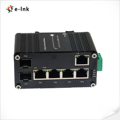 quality Industrial PoE Powered 5-Port 10/100/1000T + 2-Port 100/1000X SFP Ethernet Switch with PoE Passthrough factory