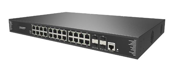 24-Port 10/100/1000T 802.3at PoE + 4-Port 10G SFP+ L3 Managed Switch