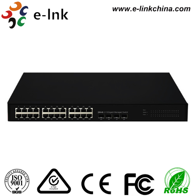 L3 Managed 24G + 4 10G SFP+ Ethernet Switch