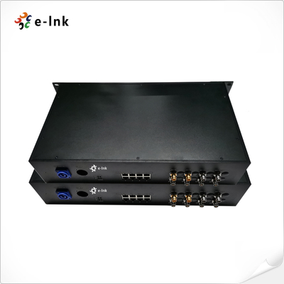 8Ch Gigabit PoE + 6Ch Forward 3G-SDI + 2Ch Backward 3G-SDI Fiber Optic Extender 