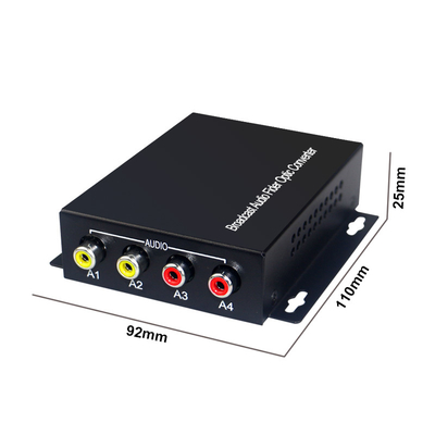 2Ch Bi-directional RCA Audio over Fiber Optical Converter