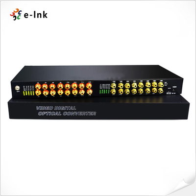 16Ch Bi-directional RCA Audio over Fiber Optical Converter