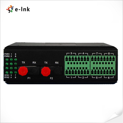 Industrial 1~4Ch RS232/RS22/RS485 Double-ring Fiber Media Converter
