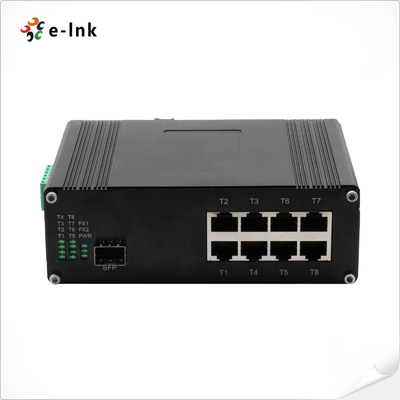 Industrial 8-Port 10/100/1000T 802.3bt PoE + 1-Port 100/1000Base-X Ethernet Switch