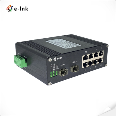 Industrial 8-port 10/100/1000Base-T + 2-port 1000BASE-X Ethernet Switch