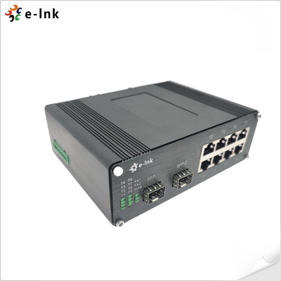 Industrial 8-Port 10/100/1000T 802.3at PoE + 2-Port 100/1000BASE-X Ethernet Switch